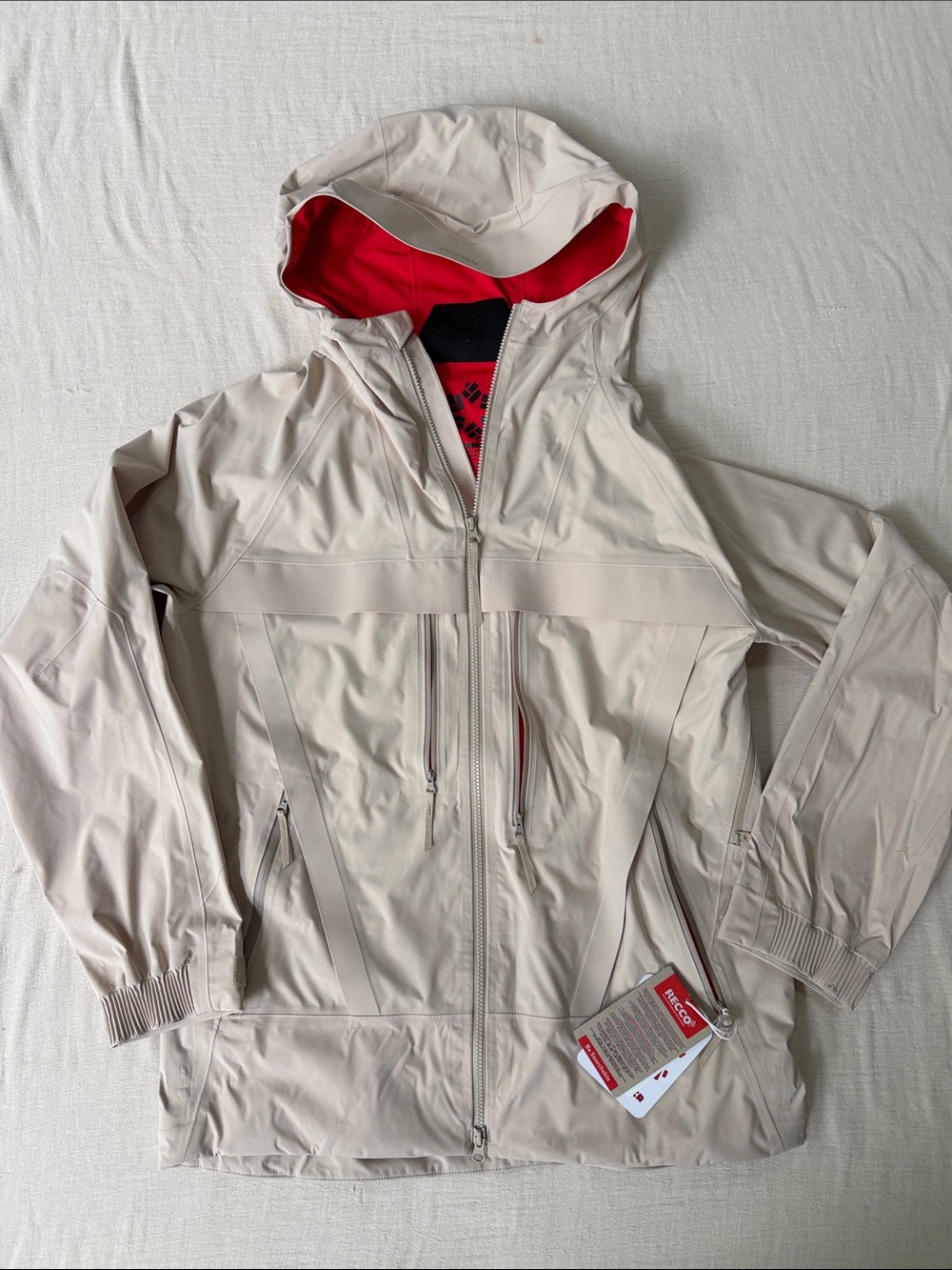 NWT Obermeyer Men’s Steibis Ski Shell Jacket Small Cement RECCO